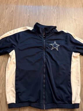 NFL Navy and White Shield Logo Zip Jacket